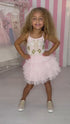 Soft Pink Bijou Dress – Beaded Tulle Party Dress for Girls 12M-14